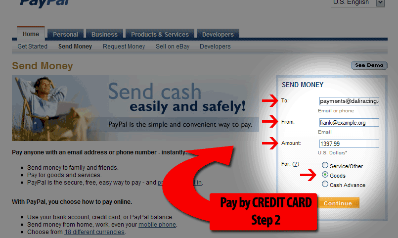 How to sign up for PayPal from their home page. Step 2.